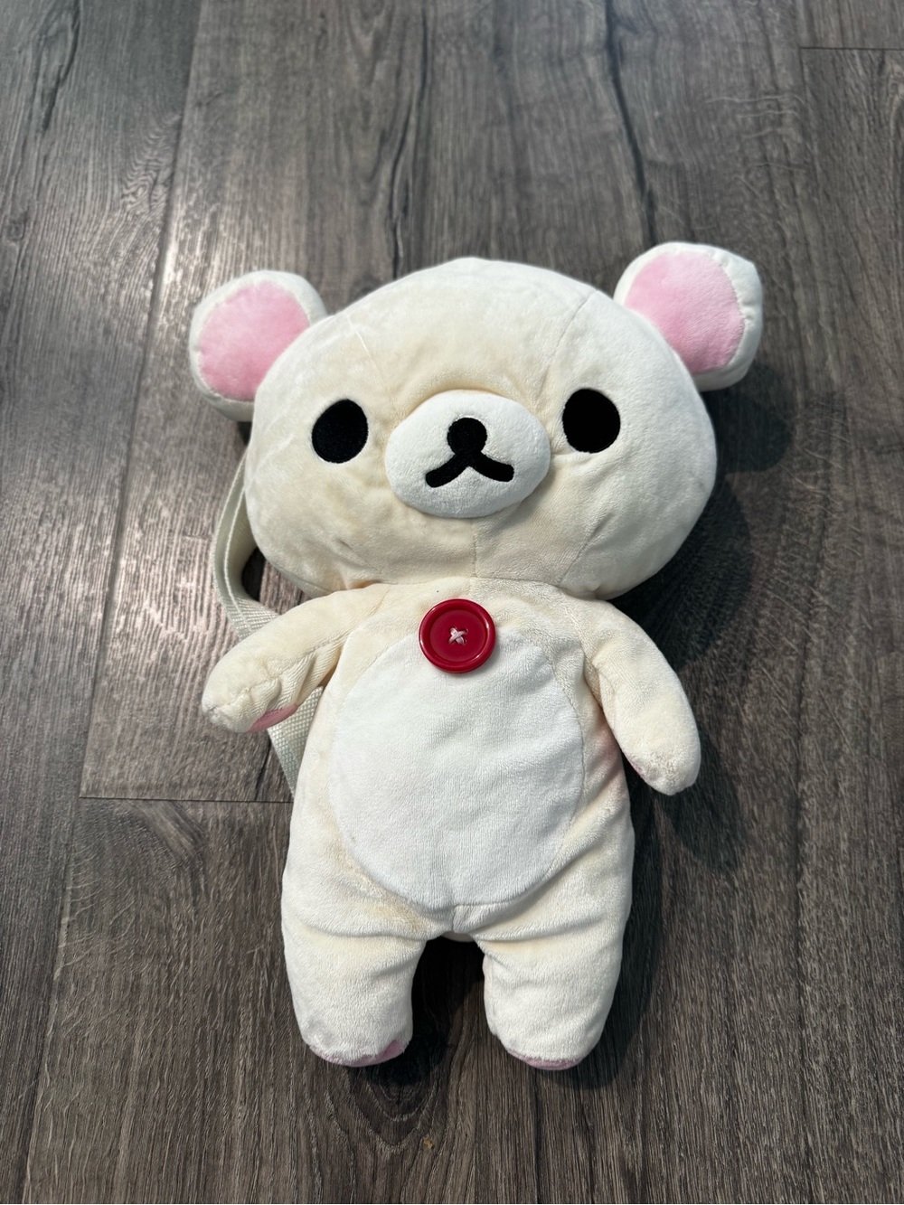 Korilakkuma plush Sanrio backpack cream ivory bear